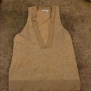 Stradivarius Tan Knit Vest